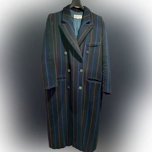 Giorgio Armani trench, rare pinstripe pattern